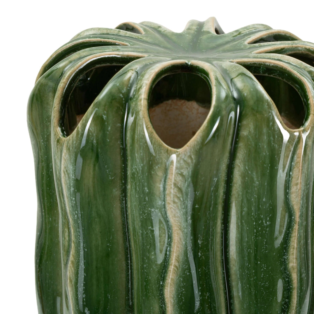 Baseva, Vaso Disegno con Cactus, Verde