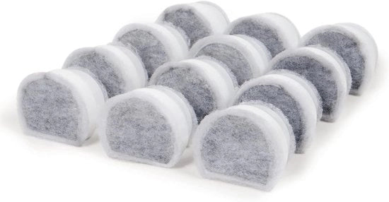 Filtro sostitutivo e spugna per fontane per animali - Adatto per fontane per gatti Drinkwell 1/2 gallone, 1 gallone, 2 galloni, Avalon, Pagoda, Sedona e Seascape, confezione da 12+12 pezzi