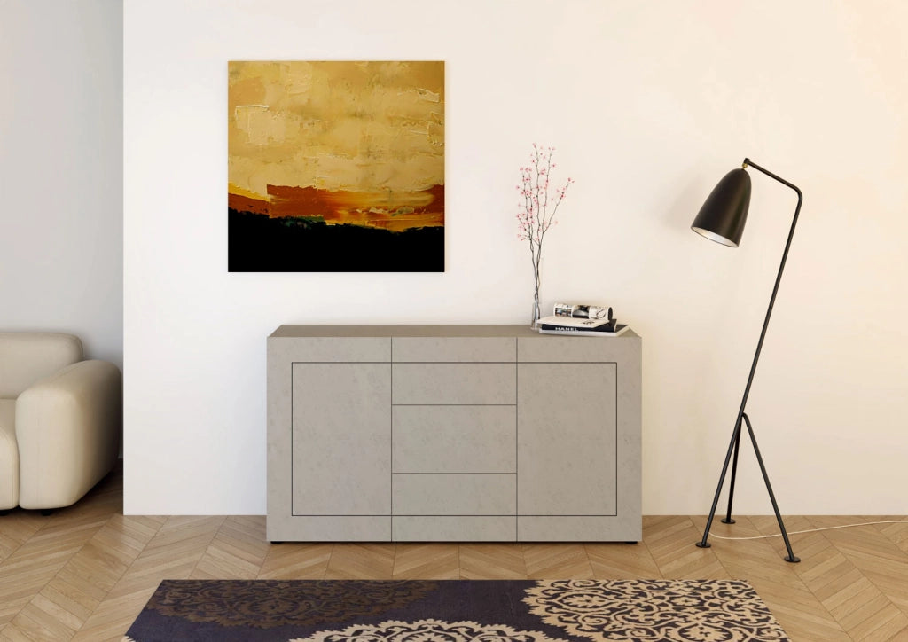 Madia 2 ante/3 cassetti 150x40x83,5 cm Elios cashmere