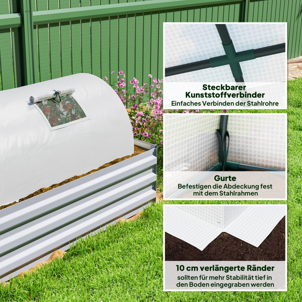 Serra da giardino ¨C zephmum ¨C 300x80x45 cm bianco