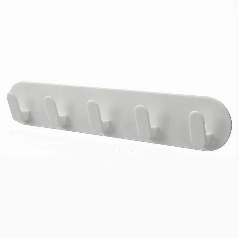 Trade Shop - Appendiabiti 5 Ganci Posti Adesivo A Parete Casa Cucina Bagno Attaccapanni 79340 -