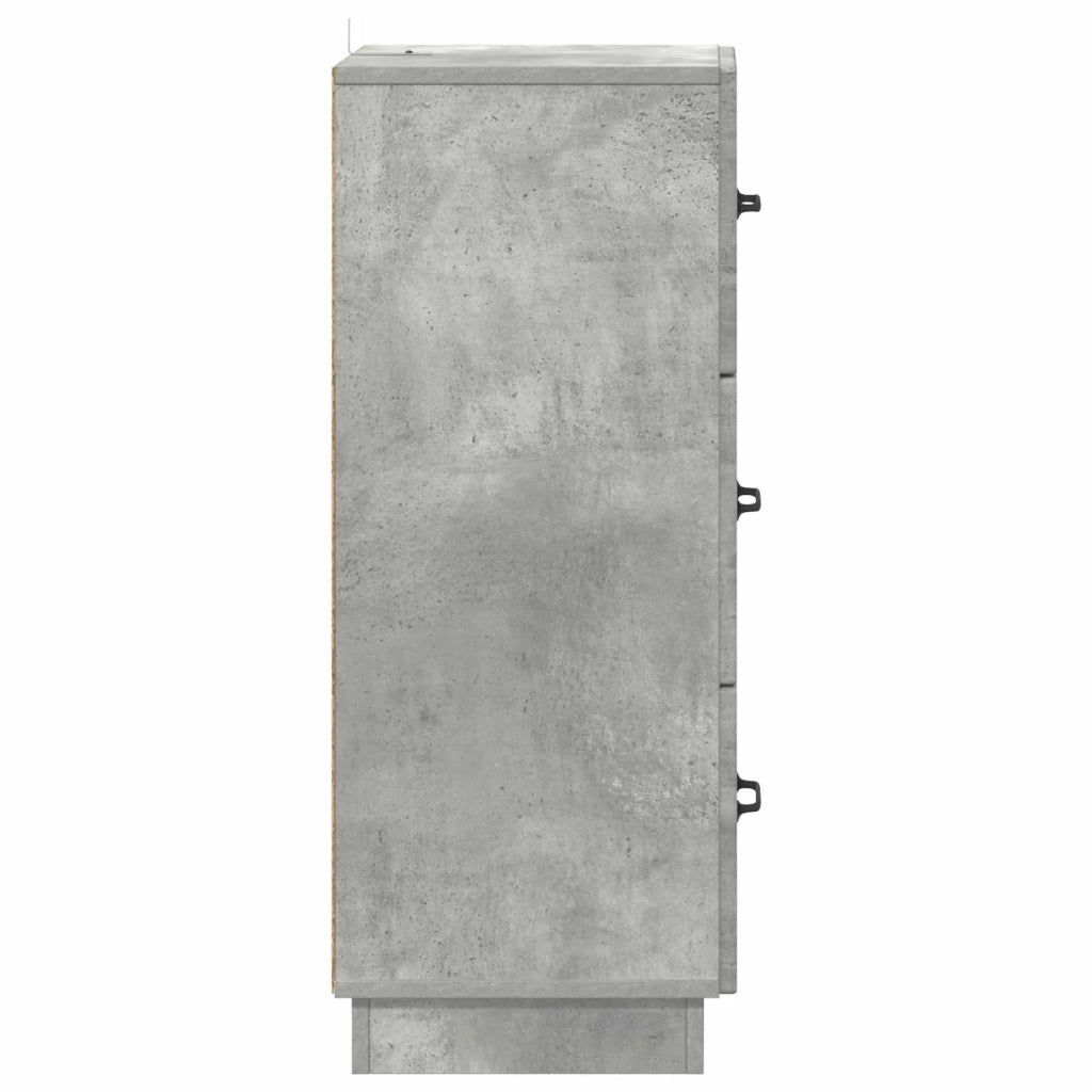 Mobile con Cassetti Grigio Cemento 33 x 34,5 x 87 cm 895308