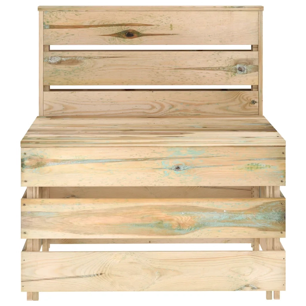 Divano Centrale da Giardino su Pallet Legno di Pino Impregnato 316200