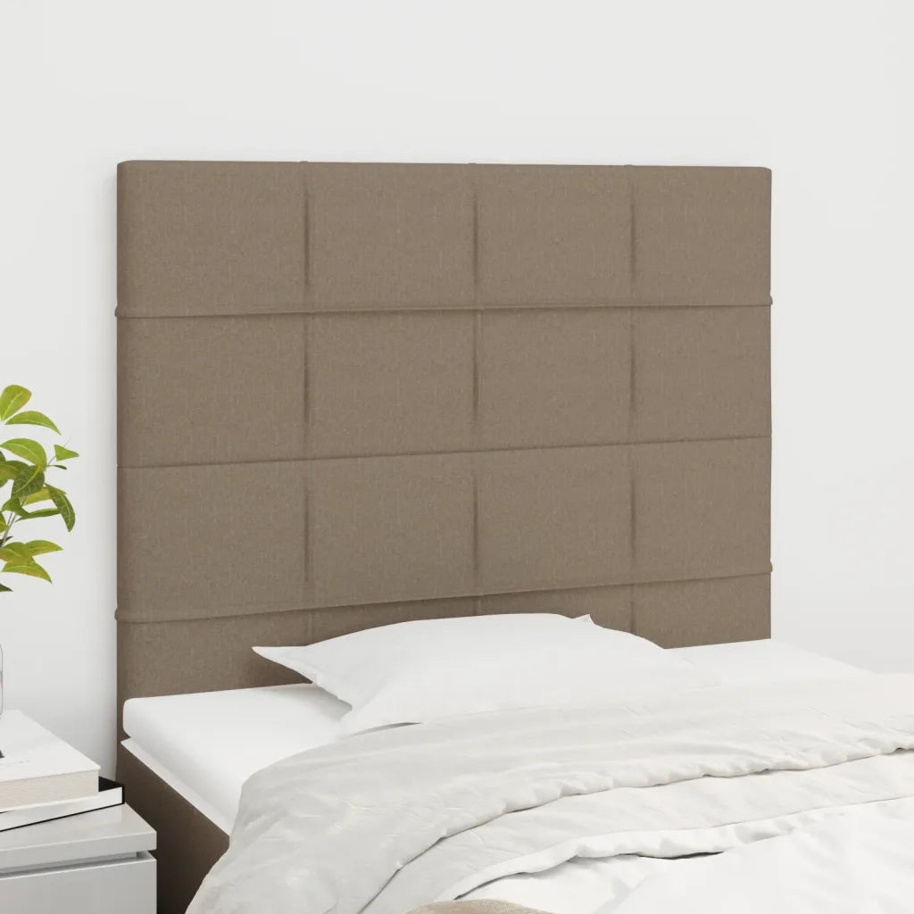 Testiera | Testata per letto tortora 90x5x118/128 cm in tessuto