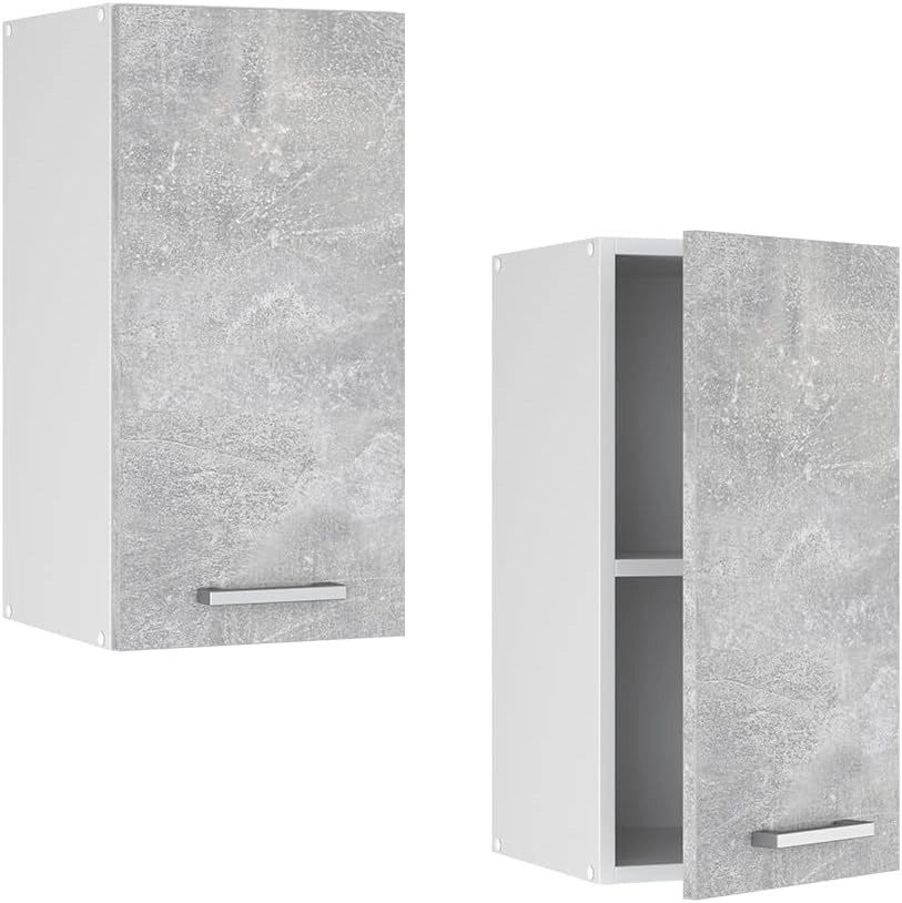 Pensile da cucina R-Line, Calcestruzzo, 30 cm, per la libera combinazione all'interno di sistemi cucina modulari