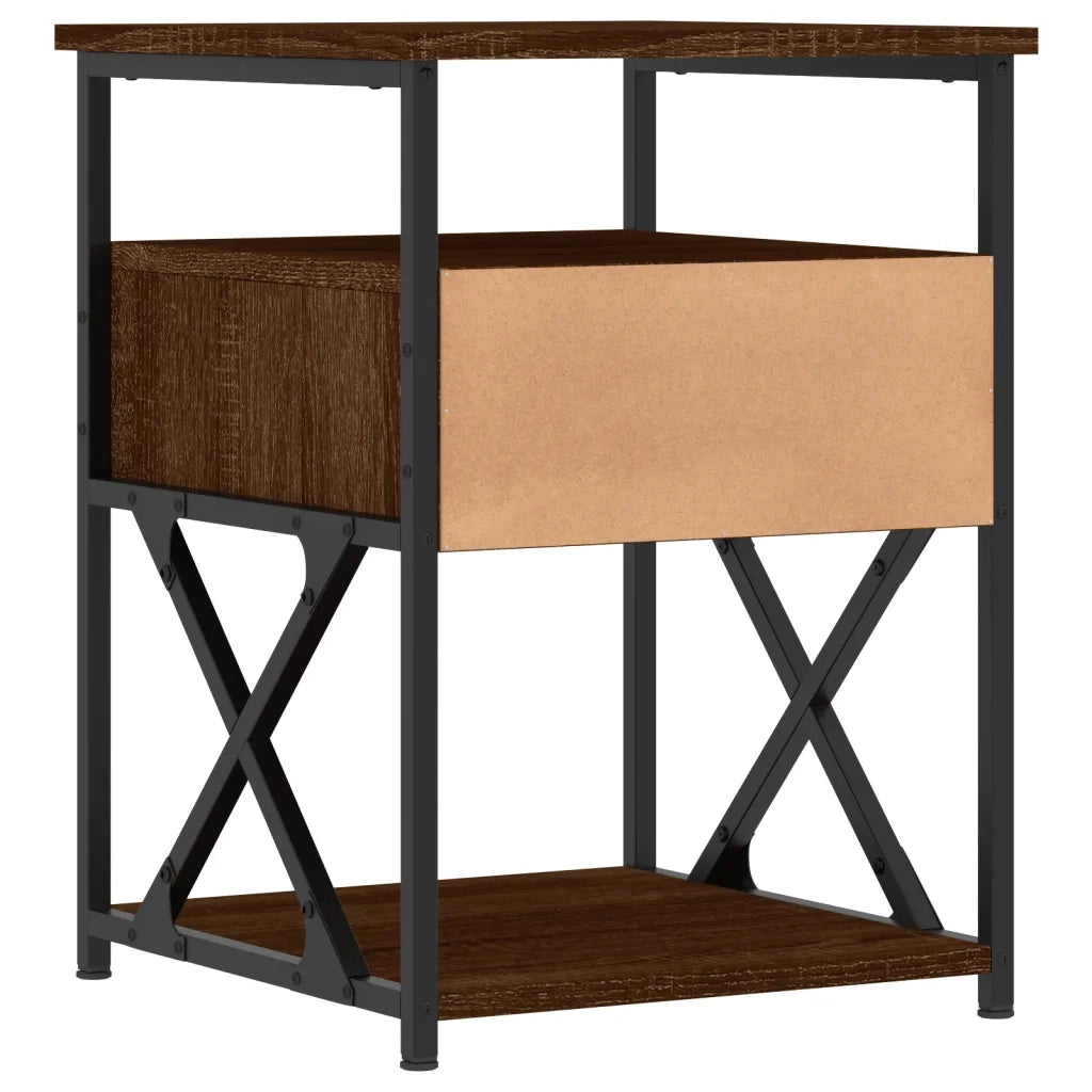Comodini 2 pz Rovere Marrone 40x42x55 cm in Legno Multistrato 826082