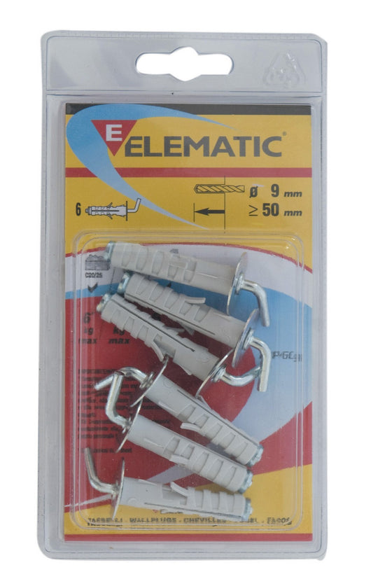elematic blister tassello enp/oc 9 occhiello chiuso 6 pz cod:ferx.12803