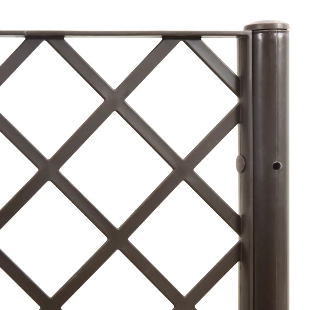Fioriera da Giardino con Traliccio Marrone 120x40x142 cm in PP 367930