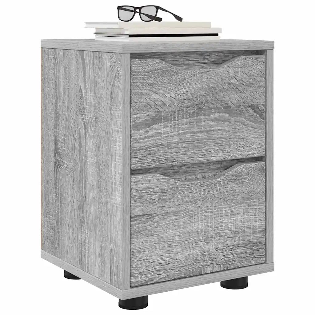 Comodino Grigio Sonoma 30,5 x 30 x 43 cm Legno multistrato