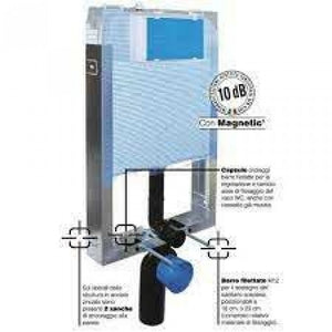 Bampi cassetta wc incasso androm eda 2 tasti + telaio comby b08wyzn75z