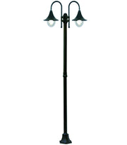 LAMPIONE 2 LUCI SU PALO MODELLO PARIGI  2x100w IP44 cm.76x230h. colore nero    SYNTESY