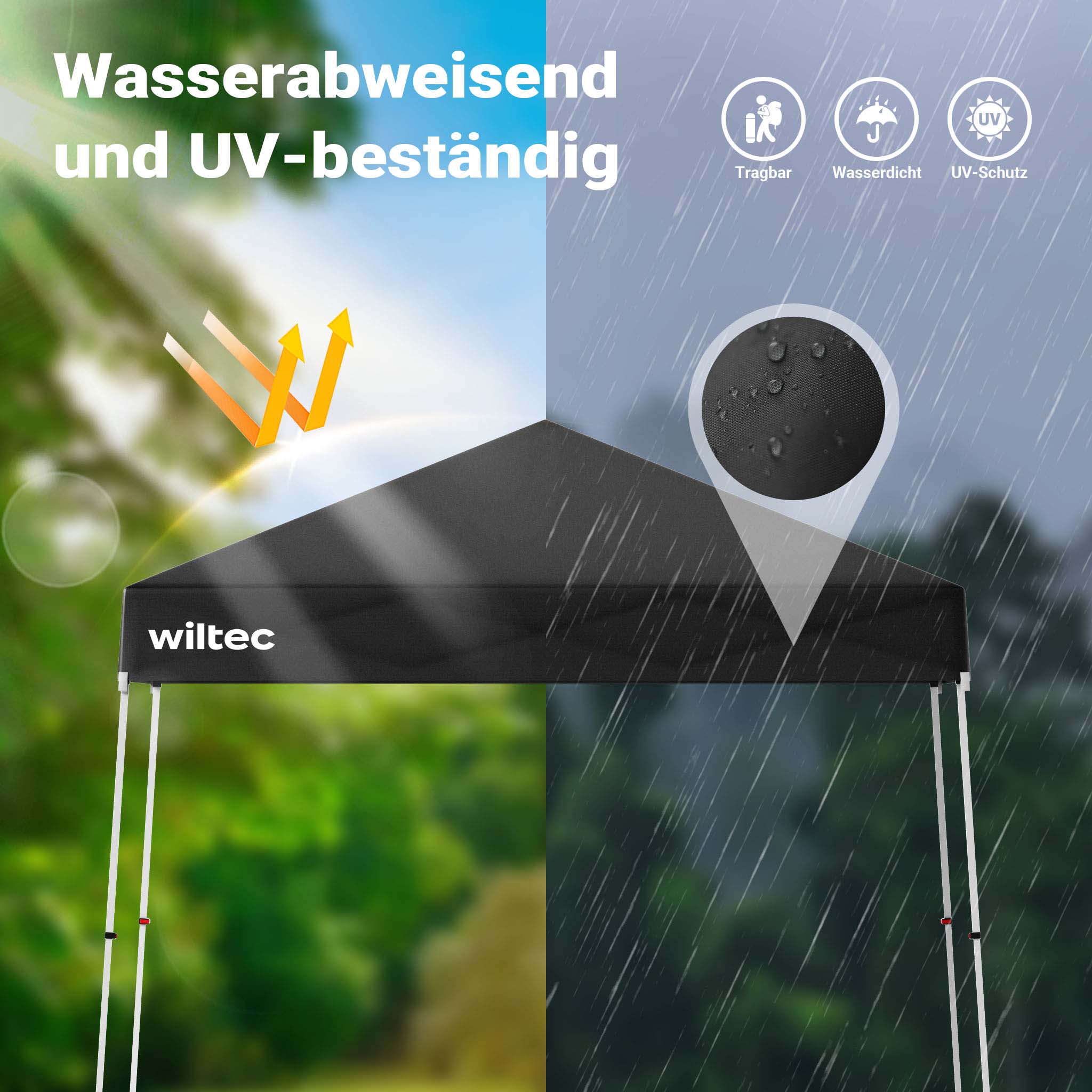 Gazebo pieghevole grigio, 2,5 x 2,5 x 2,7 m con chiusura centrale, Tenda per fiere eventi mercati