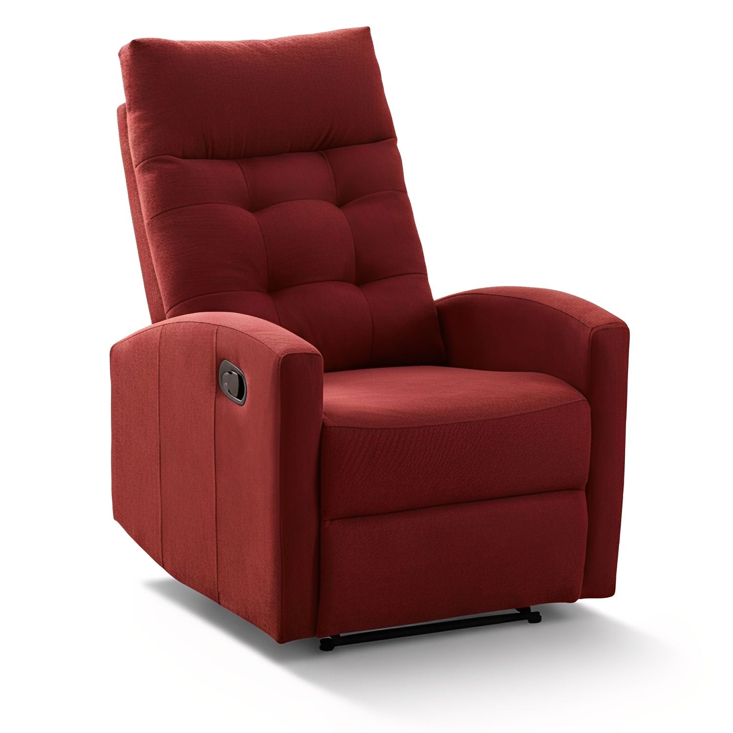 Marvin Poltrona Relax Reclinabile Manuale con Poggiapiedi Solena, Schienale Regolabile Seduta Ergonomica in Tes Bordeaux