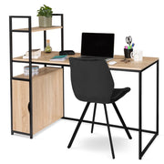 IDMarket - Scrivania libreria XXL con armadietto, design industriale DETROIT
