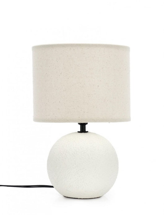 Lampada da Tavolo Ceramica Bianca Moderna da Interno - MEI-HSUAN Dimensione: D 20, Colore: Bianco