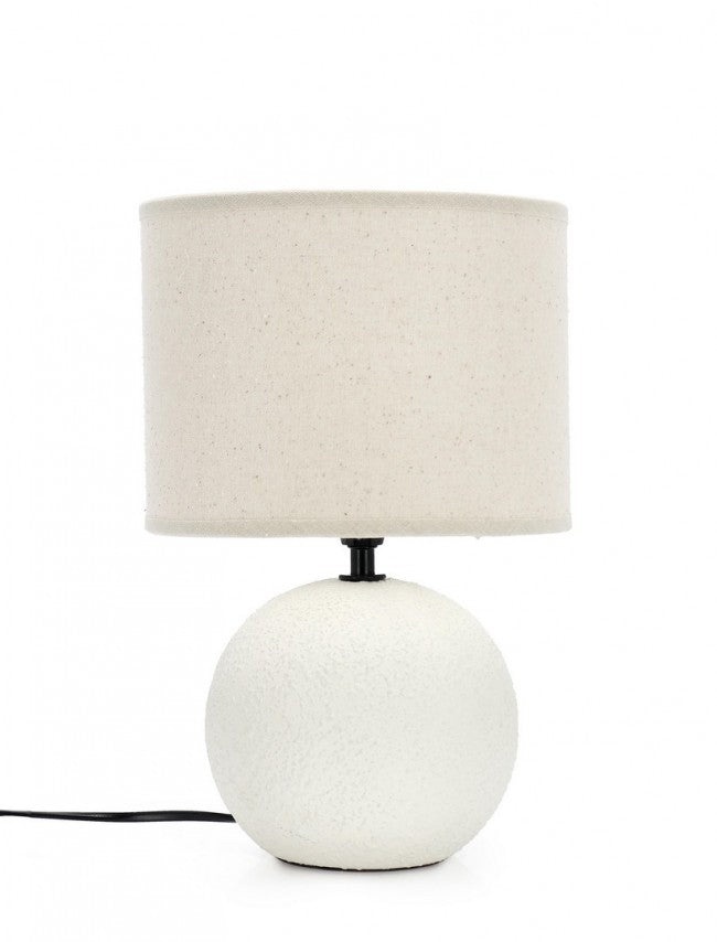 Lampada da Tavolo Ceramica Bianca Moderna da Interno - MEI-HSUAN Dimensione: D 20, Colore: Bianco