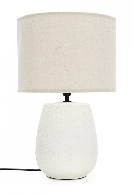Lampada da Tavolo Ceramica Bianca Moderna da Interno - MEI-HSUAN Dimensione: D 26, Colore: Bianco