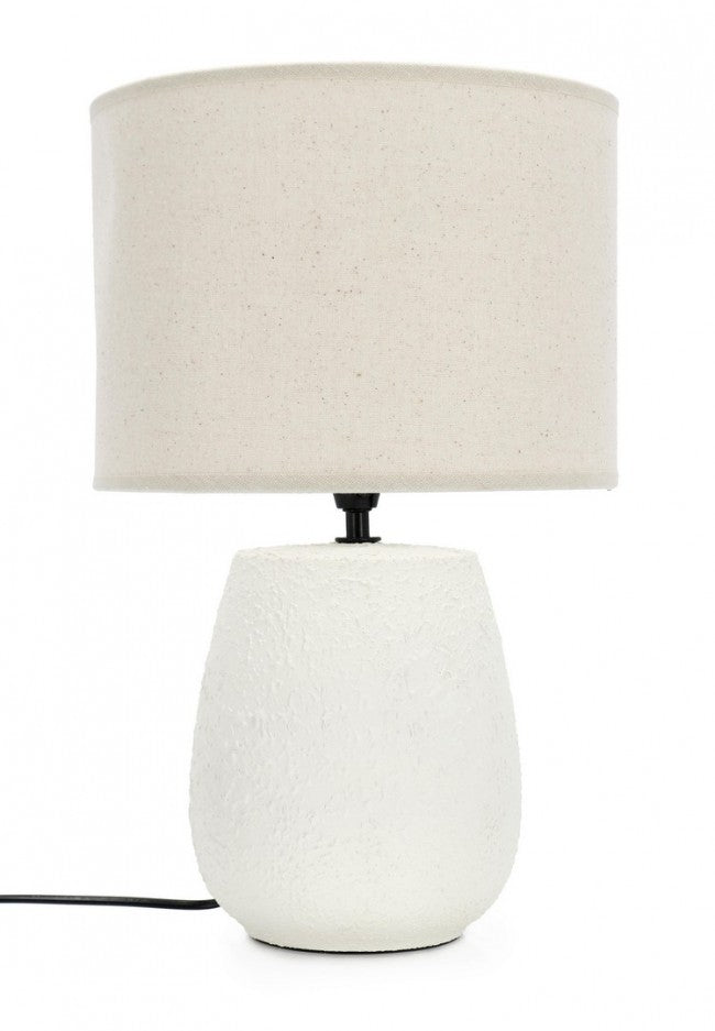 Lampada da Tavolo Ceramica Bianca Moderna da Interno - MEI-HSUAN Dimensione: D 26, Colore: Bianco