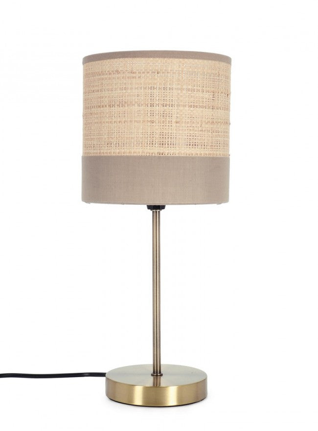 Lampada da Tavolo Acciaio Beige Boho da Interno H40 - ZAIN Colore: Beige