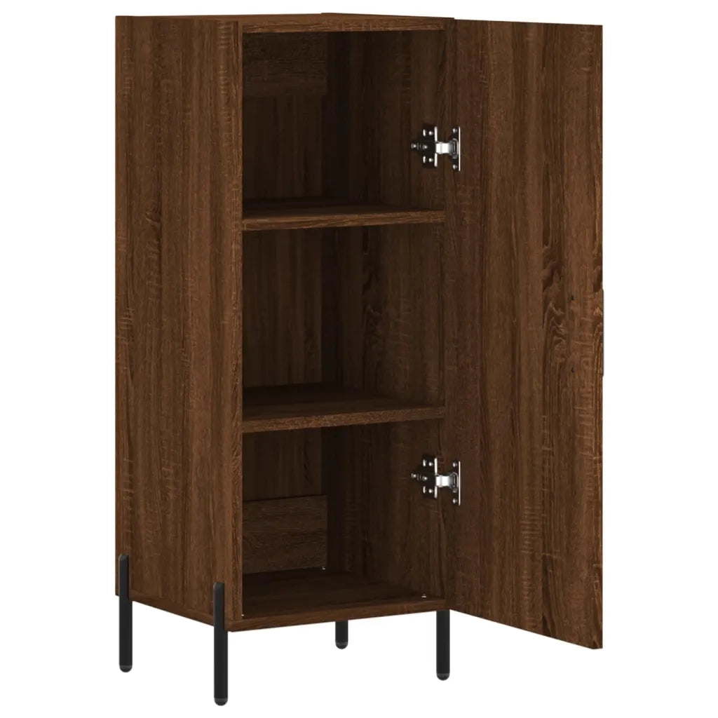 Credenza Rovere Marrone 34,5x34x90 cm in Legno Multistrato 828555