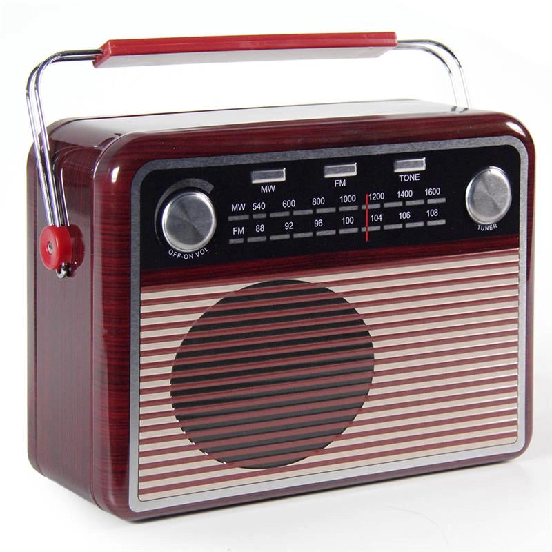 CONTENITORE DI LATTA MULTIUSO "RADIO VINTAGE" 18,7X10X25H CM
