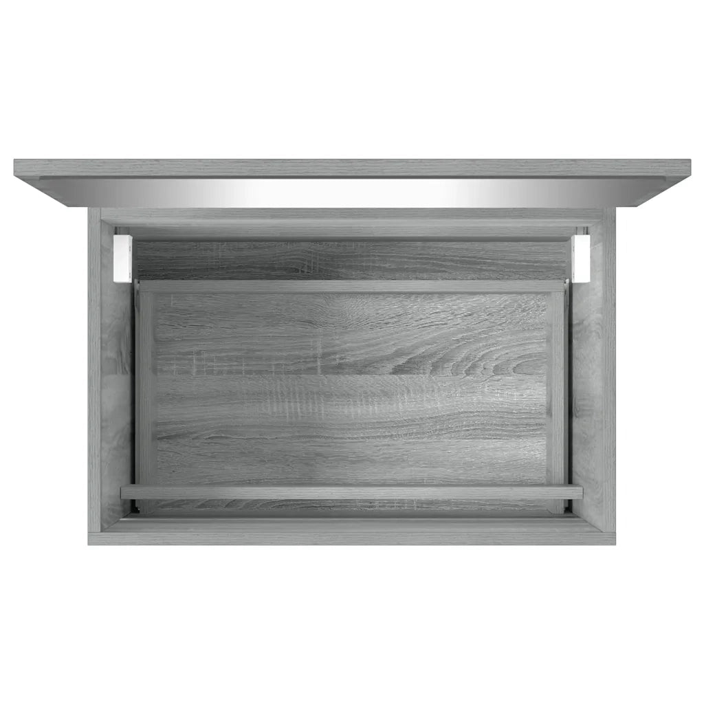 Set Mobili da Bagno 2 pz Grigio Sonoma in Legno Multistrato 815736