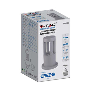 Lampione faretto led da parete 10W da esterno Codino grigio chiaro da 25 cm Cree Cree 5000K