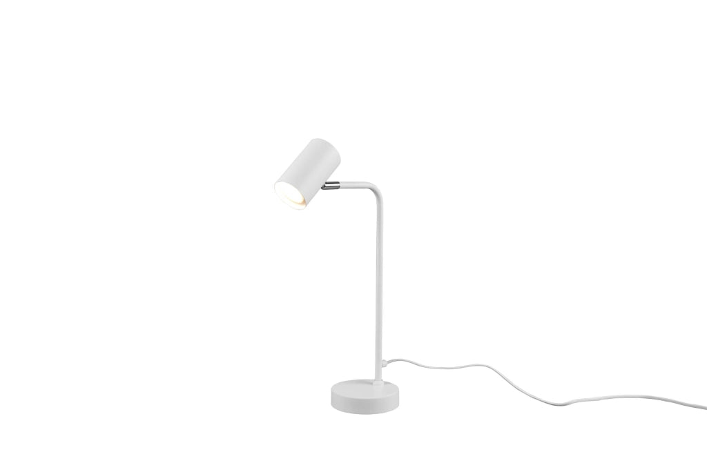Lampada tavolo da Interno a Led in Metallo Bianco Opaco