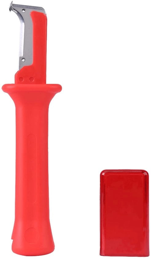 Cavo isolante trainatore a manubrio ergonomico - sicuro e facile da utilizzare - rosso - in acciaio inossidabile - adatto per elettricisti -...