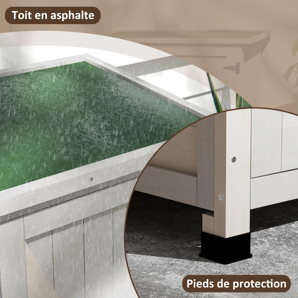 Armadio da Giardino ¨C Zephmum ¨C 2 Porte 2 Ripiani Grigio
