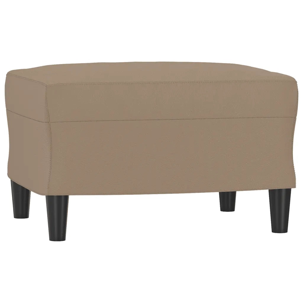 Poltrona | Sedia Relax con Poggiapiedi Cappuccino 60 cm in Similpelle