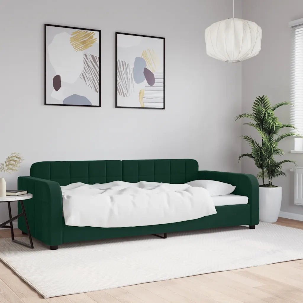 Letto da Giorno Verde Scuro 90x200 cm in Vellutocod mxl 129767