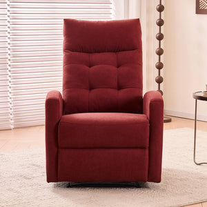 Marvin Poltrona Relax Reclinabile Manuale con Poggiapiedi Solena, Schienale Regolabile Seduta Ergonomica in Tes Bordeaux