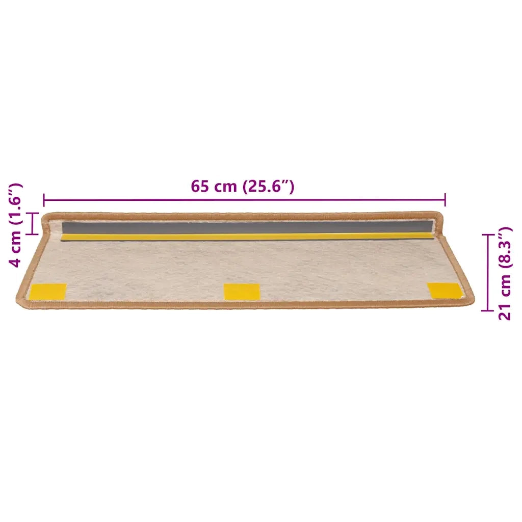 Tappeti Adesivi Scale Aspetto Sisal 30 pz 65x21x4 cm Sisal 3365889