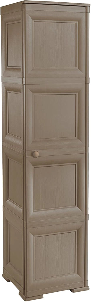 ARMADIO A COLONNA CON 4 MEZZI RIPIANI E 1 ANTA LISCIA WENGÈ DIMENSIONI 40X43X164H CM