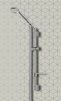 Saliscendi Doccia Anticalcare Monogetto, Flessibile e Portasapone - Serie Bari