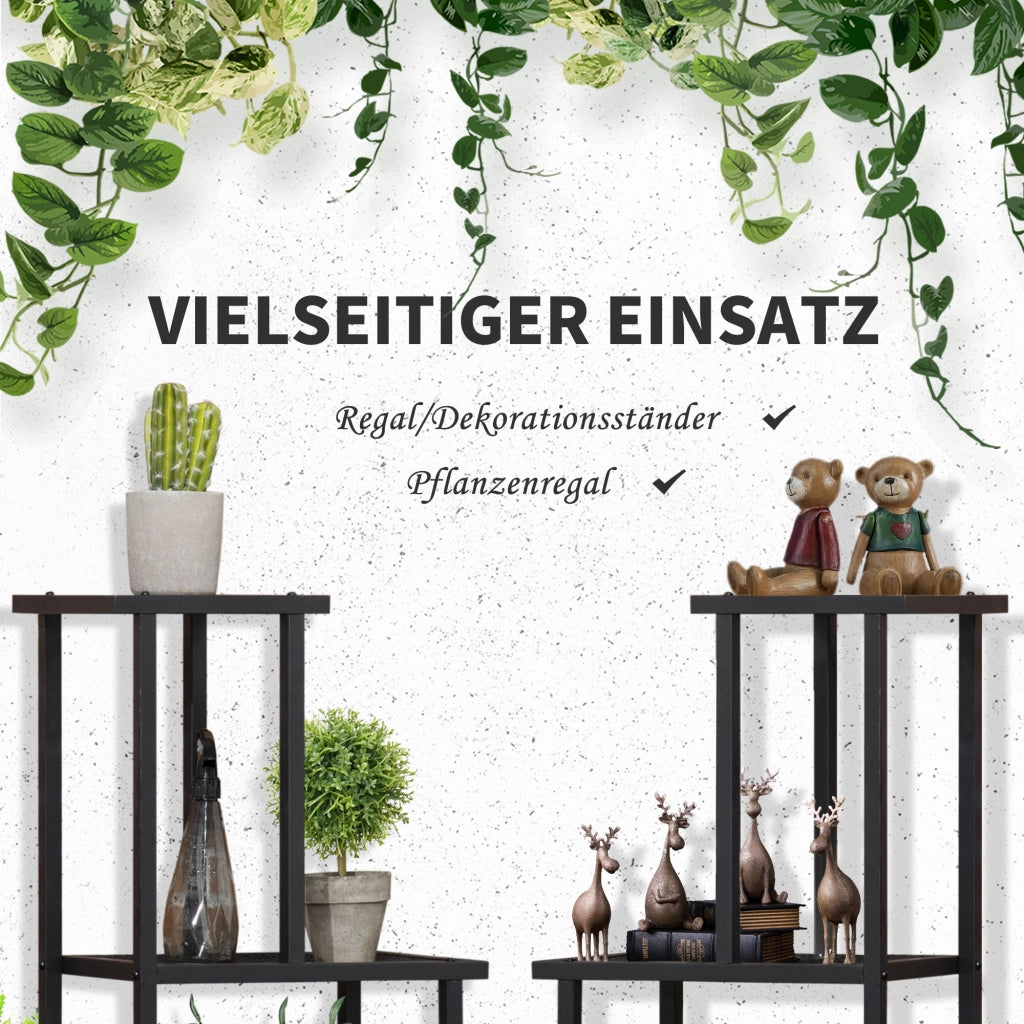 Libreria da esterno con 4 ripiani ¨C zephmum ¨C 91x25x83 cm nero