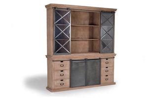 Armadio in stile industriale in legno di mango