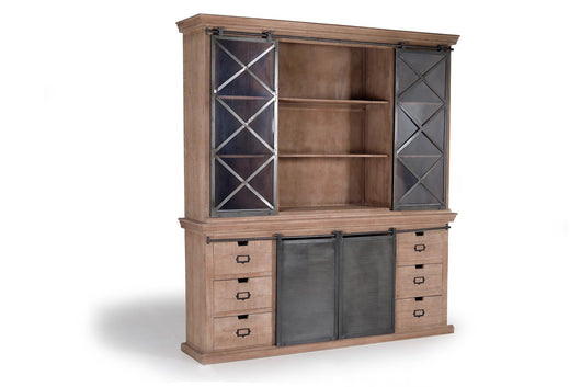 Armadio in stile industriale in legno di mango