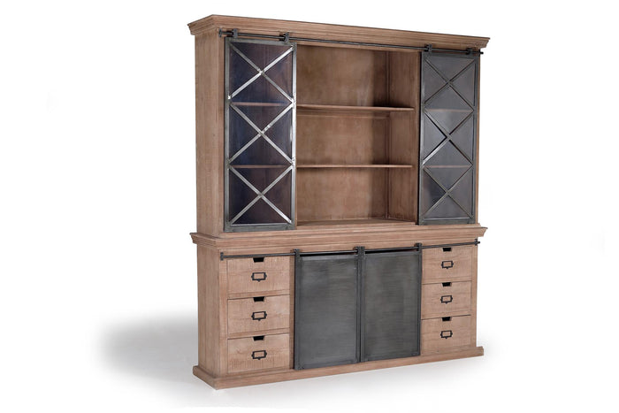 Armadio in stile industriale in legno di mango