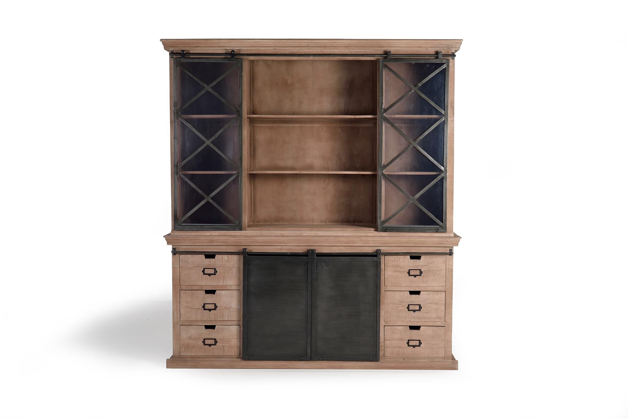 Armadio in stile industriale in legno di mango