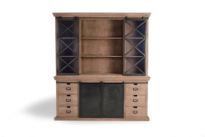 Armadio in stile industriale in legno di mango