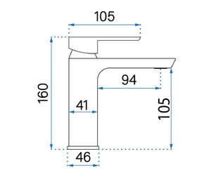 Rubinetto Da Lavabo Rea Argus Gold Brush Low
