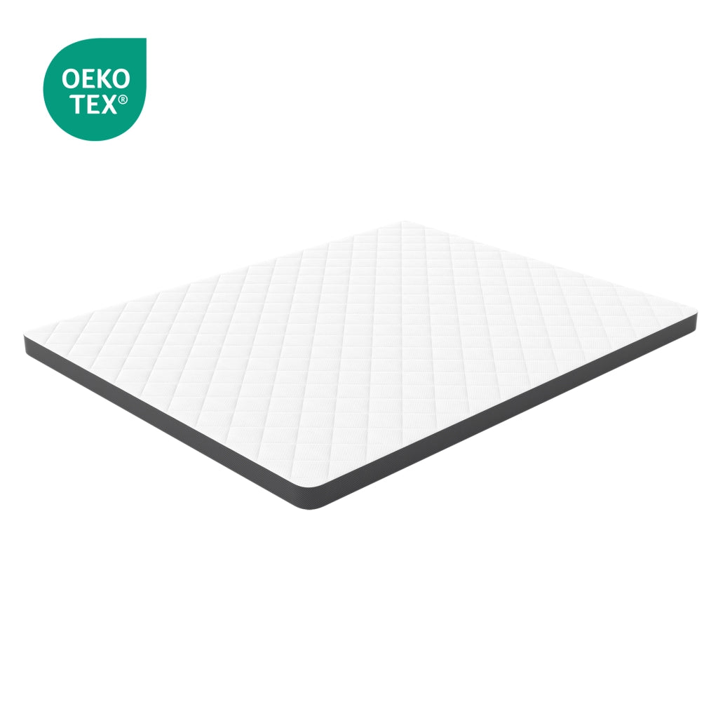 Materasso in schiuma H3 con moduli ergonomici e supporto a 7 zone per letto bianco e grigio