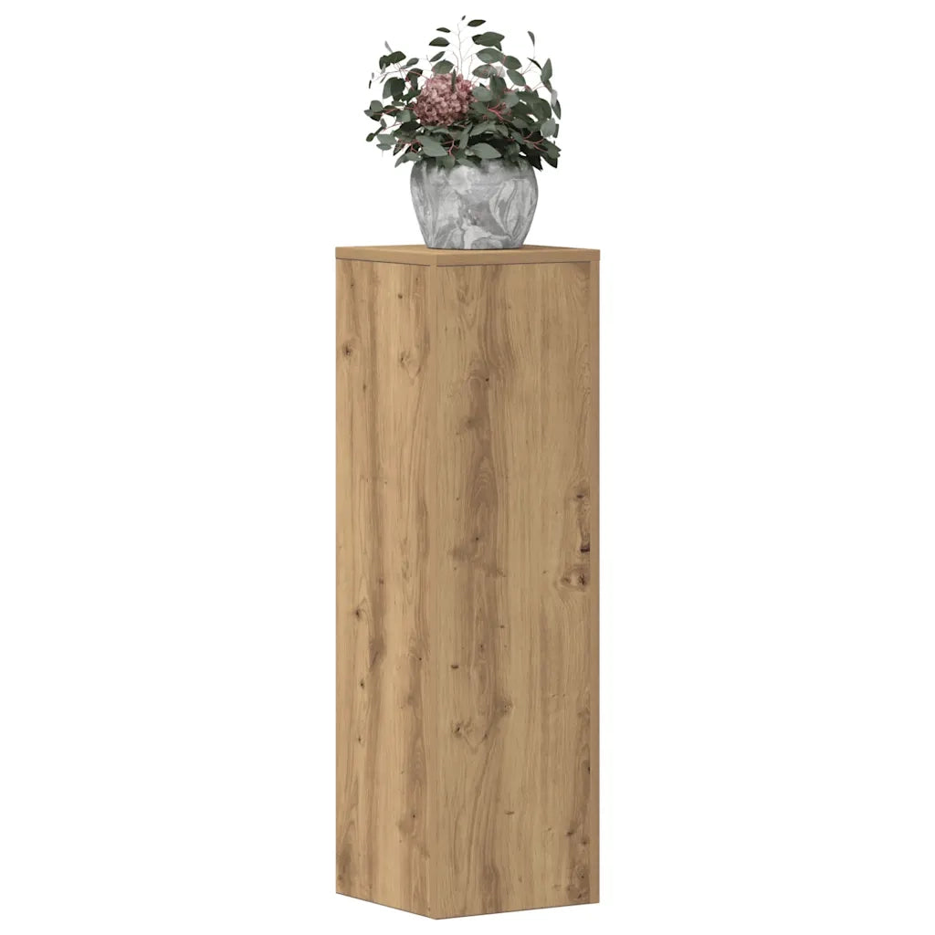 Supporti per Piante 2 pz Rovere 25x25x80 cm in Multistrato