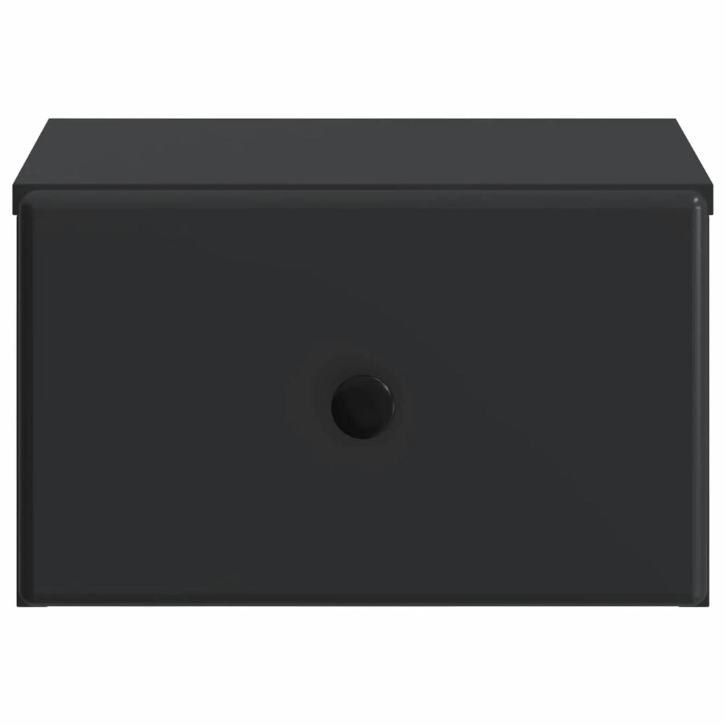 Mobiletto da notte a muro con cassetto Nero 34,5 x 33 x 20 cm 899107