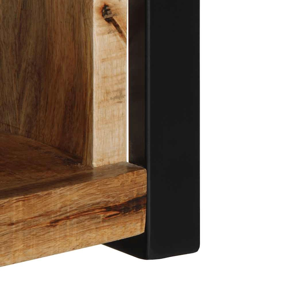 Pratico mobile porta TV dal design industriale 80 x 30 x 35 cm in legno massello di mango grezzo 02_0057636