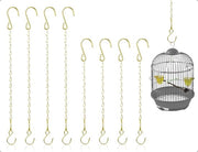 Set di 8 catenelle metalliche con ganci, da utilizzare per gabbiani, vasi di piante, lampade, campane e cartelli (oro, 29 cm e 54 cm)