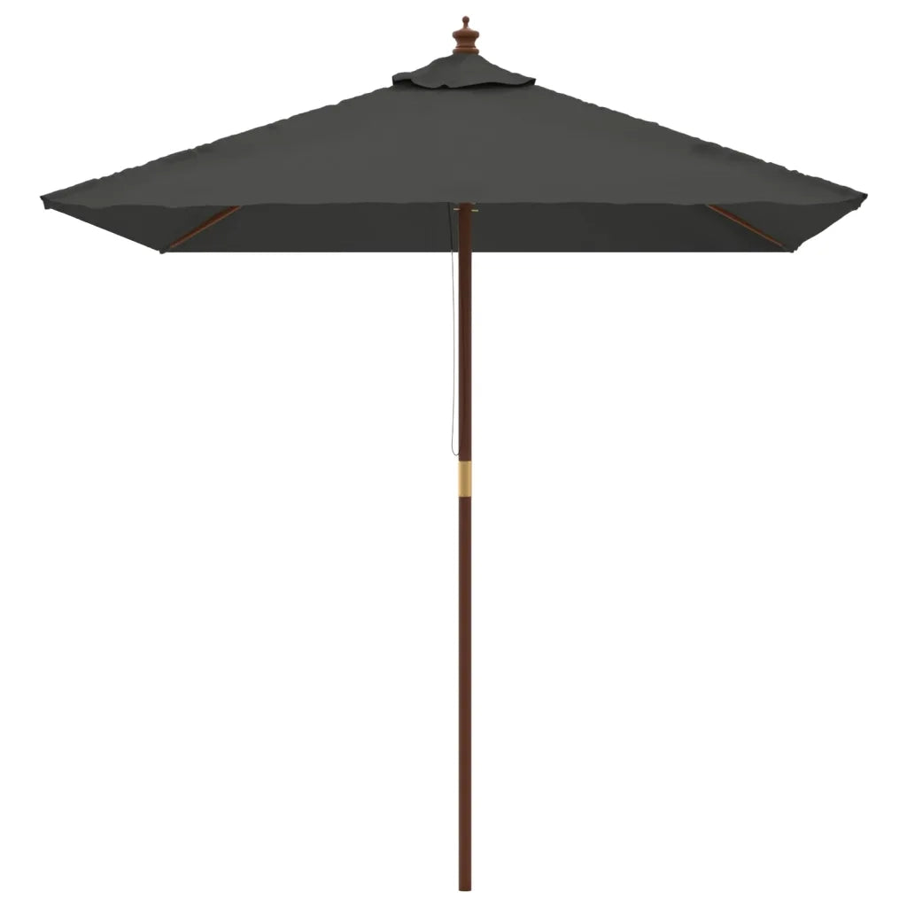 Ombrellone Giardino-Ombrello da Balcone con Palo in Legno Antracite 198x198x231 cm