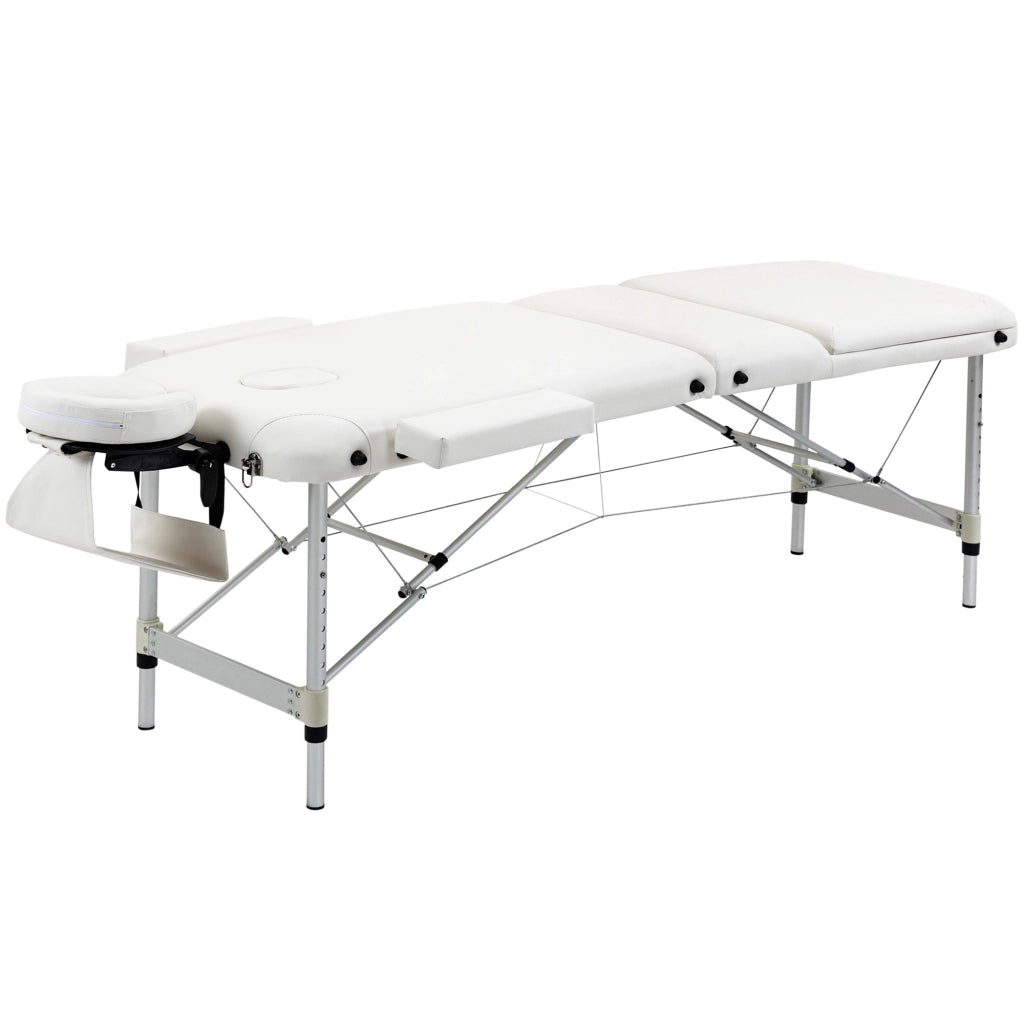 Letto Massaggio 3 Zone Regolabile Pieghevole ¨C zephmum ¨C Bianco 90x200 cm